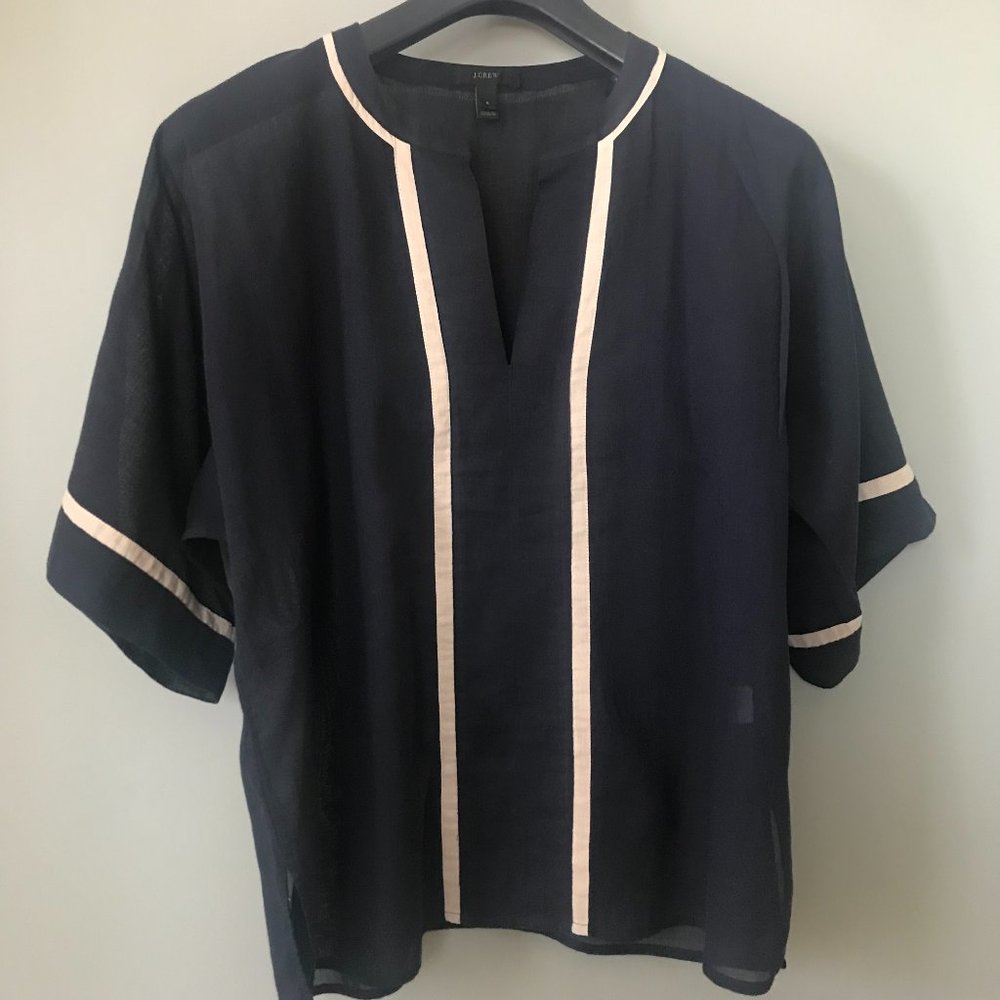 J Crew Navy Blouse
